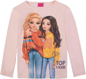 Top Model Langarmshirt mit Christy & Miyu hellrosa 75065