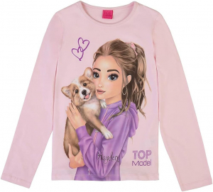 Top Model Langarmshirt mit Hayden mit Hündchen 75069 in rosa Gr. 152