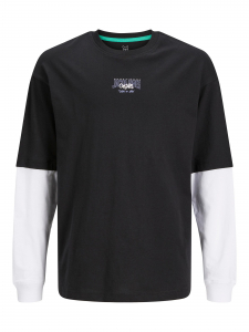 Jack&Jones Jungen Langarmshirt jorTRIBECA in schwarz