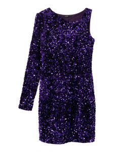 name it glamouröses Pailletten Kleid One Shoulder nlfGLAM Purple