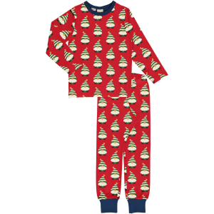 maxomorra Schlafanzug Weihnachten GOTS Pyjama Swedish Santa
