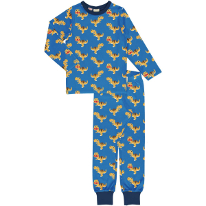maxomorra Kinder Schlafanzug mit Dinosaurier GOTS Pyjama DINO