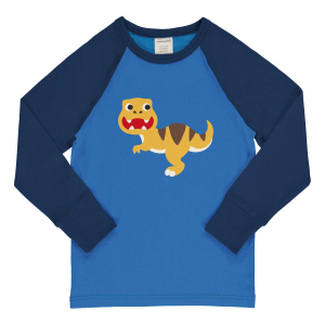 maxomorra Jungen Langarmshirt Dinosaurier Top LS Raglan DINO