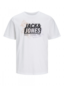 Jack&Jones Kurzarmshirt jcoMAP in weiß
