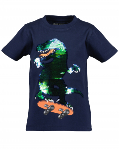 Blue Seven Kurzarm Shirt mit Wechsel Motiv Dino in navy 259 Gr. 92