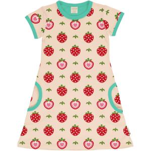 maxomorra Kurzarm Kleid mit Erdbeeren STRAWBERRY