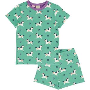 maxomorra kurzer Schlafanzug mit Pferden Pyjama Set Short Horse