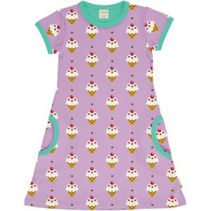 maxomorra Kurzarm Kleid Dress Ice Cream in lila