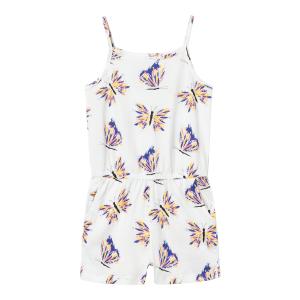 name it kurzer Jumpsuit Overall nkfVIGGA mit Schmetterlingen Bright White