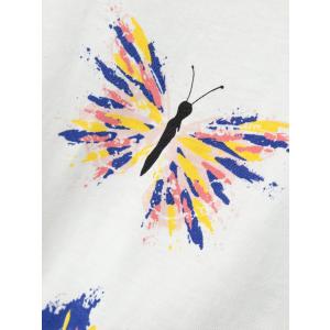 name it kurzer Jumpsuit Overall nkfVIGGA mit Schmetterlingen Bright White