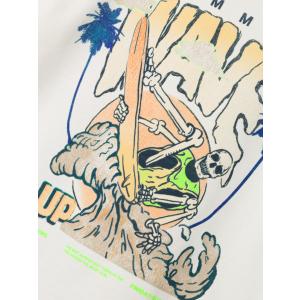 name it Sommer T- Shirt kurzarm mit Skelett nkmFEUNE Jet Stream