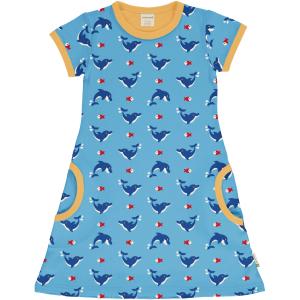 maxomorra Kurzarm Kleid Delfin Dress Dolphin