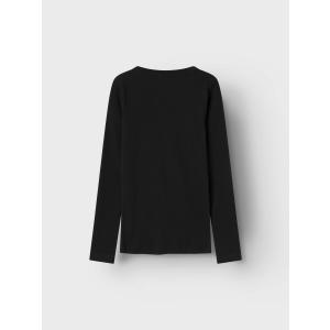 name it Mädchen Langarmshirt leicht gerippt nkfNAKAL in schwarz