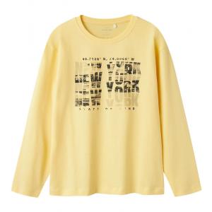 name it Jungen Langarm Shirt nkmVAGNO New York in gelb (locker geschnitten)