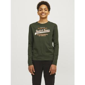 Jack&Jones Jungen Langarmshirt jjeLOGO kombu green Gr. 128