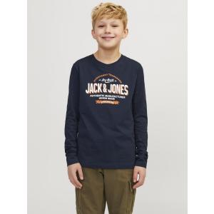 Jack&Jones Jungen Langarmshirt jjeLOGO Navy Blazer Gr. 128
