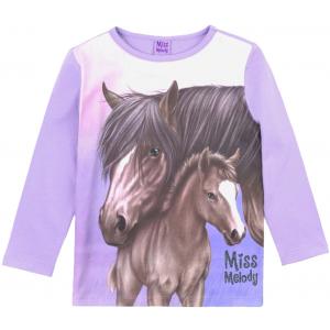 Miss Melody Langarmshirt mit Pferd und Fohlen 76057 in lila