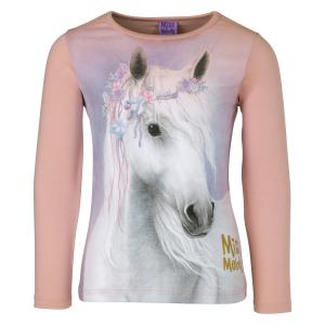 Miss Melody Langarmshirt mit drei Pferden 76052 in rosa