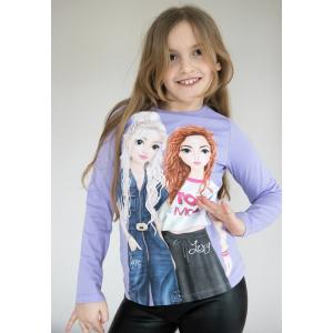 Top Model Mädchen Langarmshirt mit June und Lexy 75027 in lila