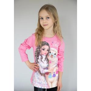 Top Model Mädchen Langarmshirt mit Talita & Lama Cosy 75022 in rosa