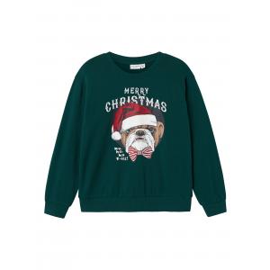 name it Sweatshirt Weihnachtspulli nkmVISMAS in grün