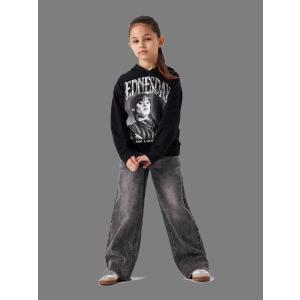 name it Kapuzenpulli Hoodie Wednesday nkfoxara in schwarz Gr. 122/128