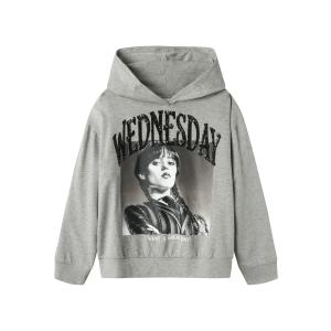name it Kapuzenpulli Hoodie Wednesday nkfoxara in grau