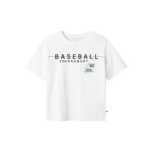 name it Jungen Kurzarmshirt Shirt nkmDENNIM Forest in weiß