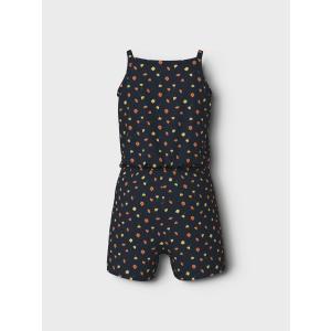 name it kurzer Jumpsuit Overall nkfVIGGA mit Flowers dunkelblau
