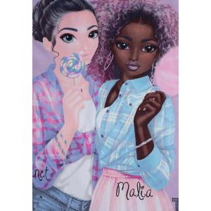 Top Model Kurzarm T-Shirt mit Janet und Malia 75053 in lila